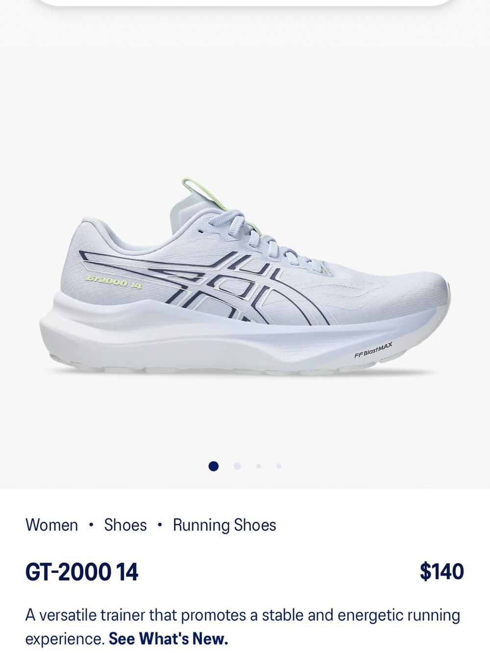 Asics GT-2000 14 Womens Sz 9 Blue Fade/Indigo Fog Athletic Running Sneakers